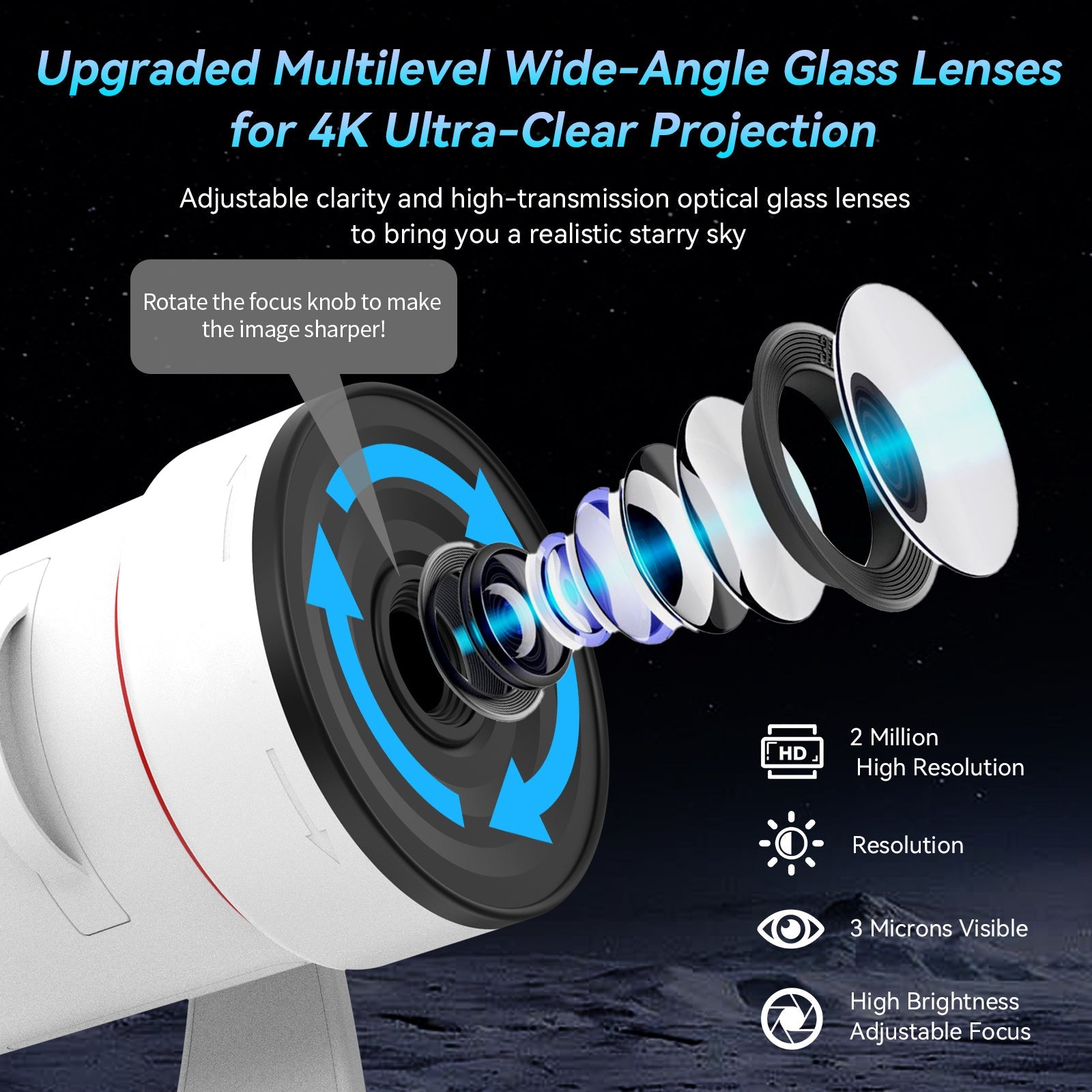 EchoLumen Nova 4K Galaxy Projector