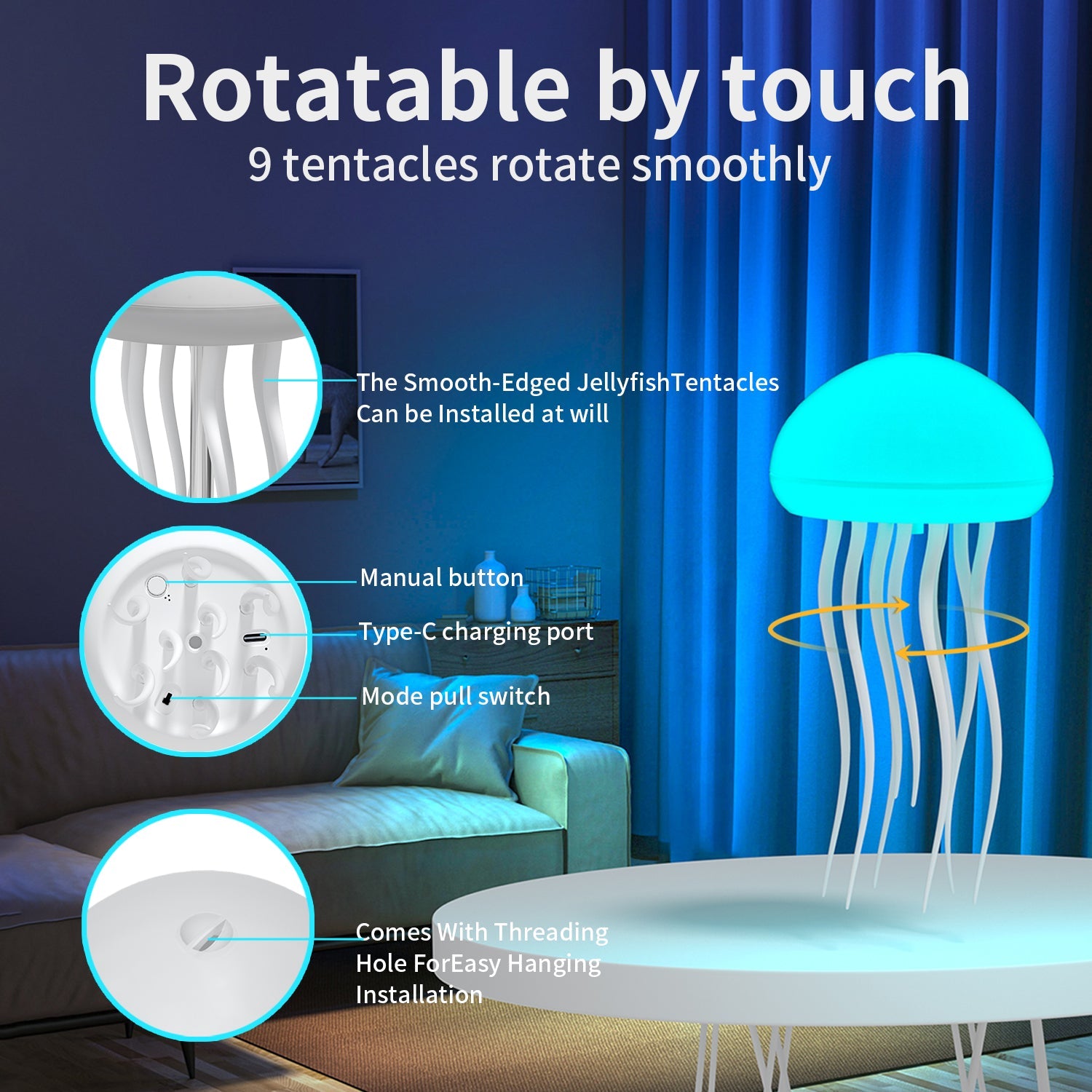 EchoLumen Jellyfish Glow Lamp