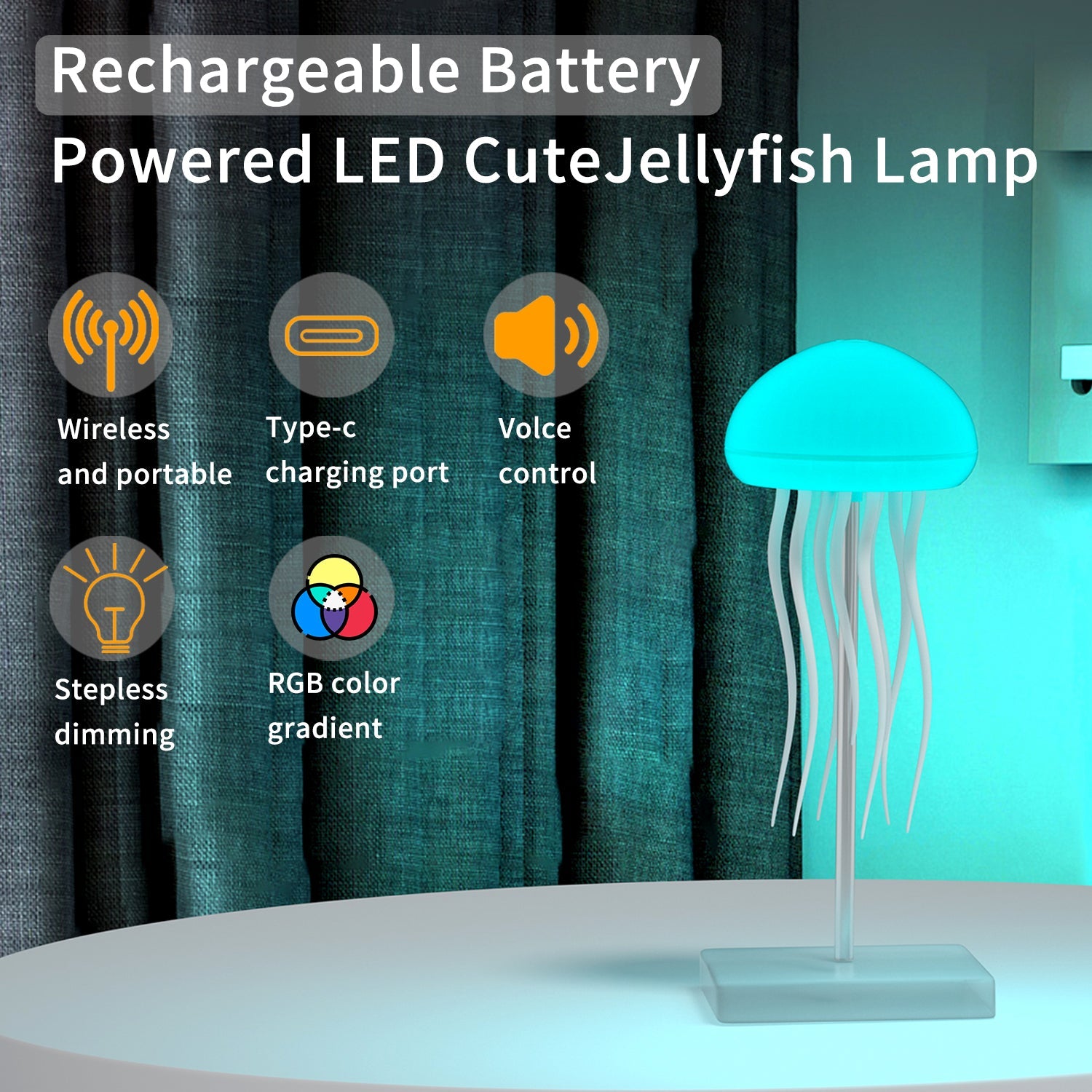 EchoLumen Jellyfish Glow Lamp